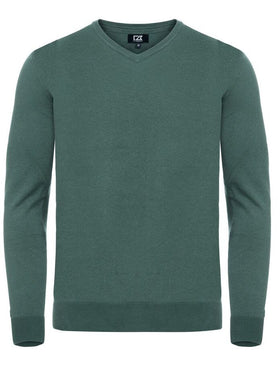 Pull oakville col V - 355418 Pull homme:minimum 5 pièces Cutter & buck Pine vert S 