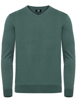 Pull oakville col V - 355418 Pull homme:minimum 5 pièces Cutter & buck Pine vert S 