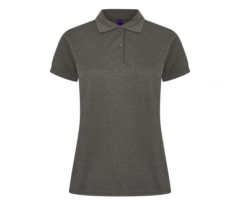 Polo personnalisé coolplus- H476 polo femme: minimum 5 pièces Henbury Heather charcoal S 