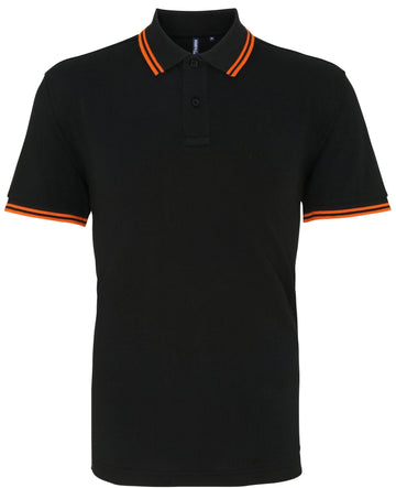 Polo tipped - AQ011 polo homme : minimum 5 pièces Asquith & Fox Noir/orange S 