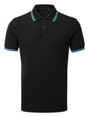 Polo tipped - AQ011 polo homme : minimum 5 pièces Asquith & Fox Noir/turquoise S 