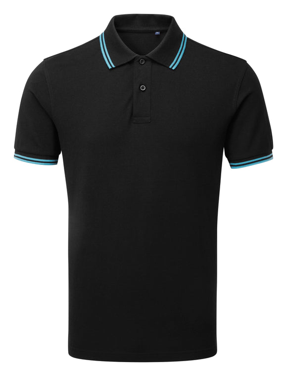 Polo tipped - AQ011 polo homme : minimum 5 pièces Asquith & Fox Noir/turquoise S 