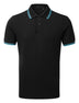 Polo tipped - AQ011 polo homme : minimum 5 pièces Asquith & Fox Noir/turquoise S 