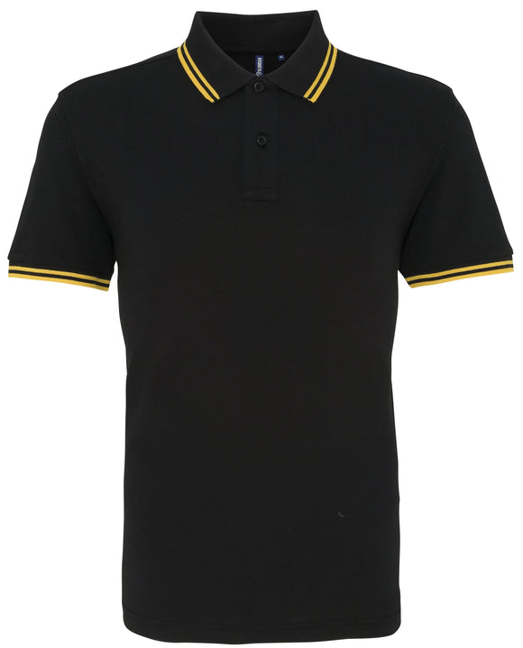 Polo tipped - AQ011 polo homme : minimum 5 pièces Asquith & Fox Noir/sunflower S 