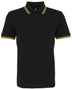 Polo tipped - AQ011 polo homme : minimum 5 pièces Asquith & Fox Noir/sunflower S 