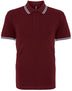 Polo tipped - AQ011 polo homme : minimum 5 pièces Asquith & Fox Bordeaux/sky S 