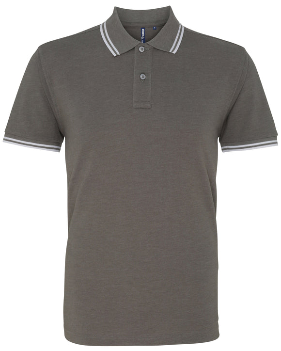 Polo tipped - AQ011 polo homme : minimum 5 pièces Asquith & Fox Charcoal/blanc S 