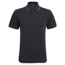 Polo tipped - AQ011 polo homme : minimum 5 pièces Asquith & Fox Heather noir/ charcoal S 