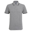 Polo tipped - AQ011 polo homme : minimum 5 pièces Asquith & Fox Heather /noir S 