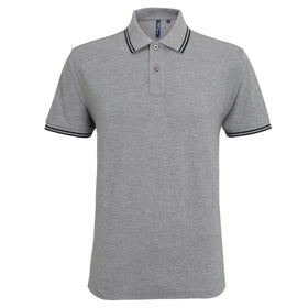 Polo tipped - AQ011 polo homme : minimum 5 pièces Asquith & Fox Heather /noir S 