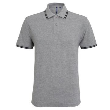 Polo tipped - AQ011 polo homme : minimum 5 pièces Asquith & Fox Heather /noir S 