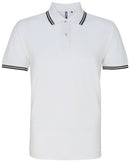 Polo tipped - AQ011 polo homme : minimum 5 pièces Asquith & Fox Blanc/noir S 
