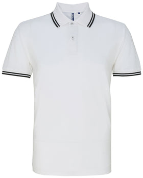 Polo tipped - AQ011 polo homme : minimum 5 pièces Asquith & Fox Blanc/noir S 