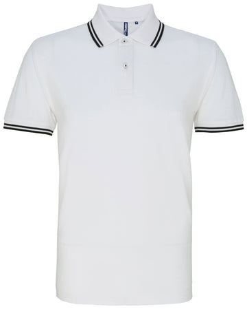 Polo tipped - AQ011 polo homme : minimum 5 pièces Asquith & Fox Blanc/noir S 