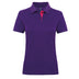 Polo contrasté -AQ022 Polo femme :minimum 5 pièces Asquith & Fox Violet /Rouge S 