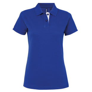 Polo contrasté -AQ022 Polo femme :minimum 5 pièces Asquith & Fox Royal/blanc S 