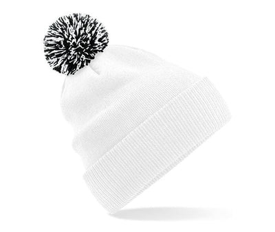 Bonnet Snowstar® bi-color -B450 Bonnet adulte : minimum 20 pièces Beechfield Blanc/noir 
