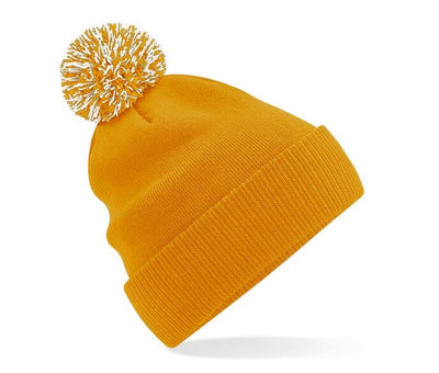 Bonnet Snowstar® bi-color -B450 Bonnet adulte : minimum 20 pièces Beechfield Moutard/off blanc 