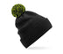 Bonnet Snowstar® bi-color -B450 Bonnet adulte : minimum 20 pièces Beechfield Noir/lime vert 