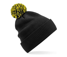 Bonnet Snowstar® bi-color -B450 Bonnet adulte : minimum 20 pièces Beechfield Noir/jaune 