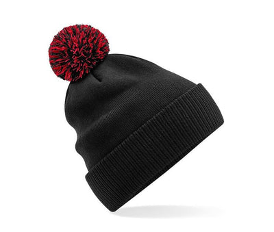 Bonnet Snowstar® bi-color -B450 Bonnet adulte : minimum 20 pièces Beechfield Noir/classic rouge 