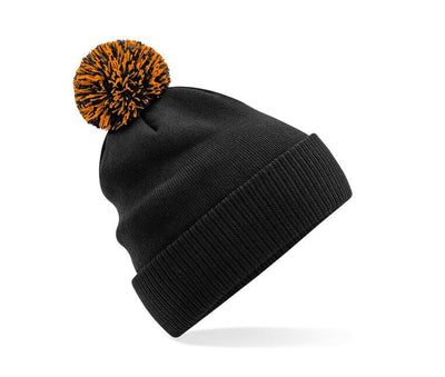 Bonnet Snowstar® bi-color -B450 Bonnet adulte : minimum 20 pièces Beechfield Noir/orange 