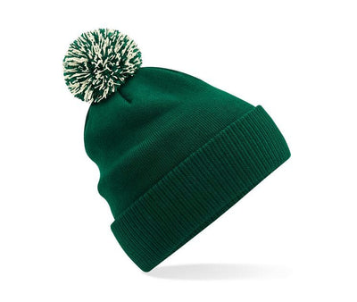 Bonnet Snowstar® bi-color -B450 Bonnet adulte : minimum 20 pièces Beechfield Bouteille /off blanc 
