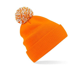 Bonnet Snowstar® bi-color -B450 Bonnet adulte : minimum 20 pièces Beechfield Orange/blanc 