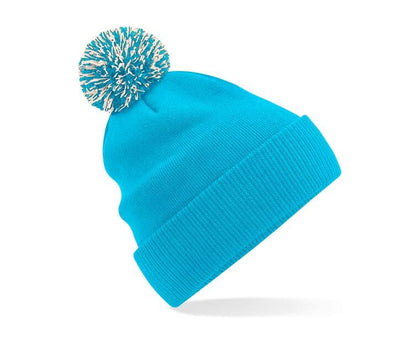 Bonnet Snowstar® bi-color -B450 Bonnet adulte : minimum 20 pièces Beechfield Surf bleu/blanc 