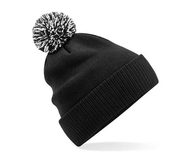 Bonnet Snowstar® bi-color -B450 Bonnet adulte : minimum 20 pièces Beechfield Noir/blanc 