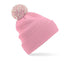 Bonnet Snowstar® bi-color -B450 Bonnet adulte : minimum 20 pièces Beechfield Dusty rose / off blanc 