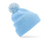 Bonnet Snowstar® bi-color -B450 Bonnet adulte : minimum 20 pièces Beechfield Ciel/blanc 