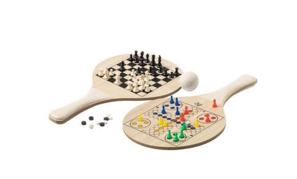 Pack raquette de plage + 4 jeux Jeux et loisir : minimum 20 pièces OP Bois 