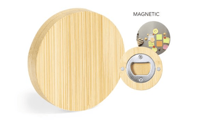 Ouvre bouteille magnétique en bambou Cuisine et apéro: minimum 50 pièces OP 