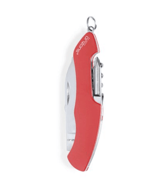 Canif polyvalent Orizons 10 fonctions en acier inoxydable Cuisine et apéro: minimum 100 pièces OP Rouge 