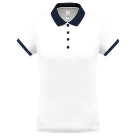 Polo personnalisé technique performance golf -PA490 polo femme: minimum 5 pièces Pro act Blanc / marine XS 