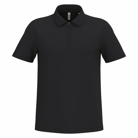 polo 1/4 zip - PA492 polo homme : minimum 5 pièces Pro act Noir XS 