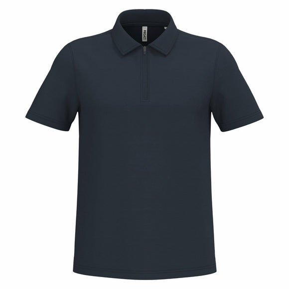 polo 1/4 zip - PA492 polo homme : minimum 5 pièces Pro act Marine XS 