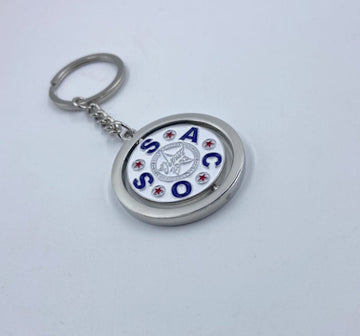 Porte clef métallique rotatif en R/V porte clef : minimum 100 pièces Alvin Golf 