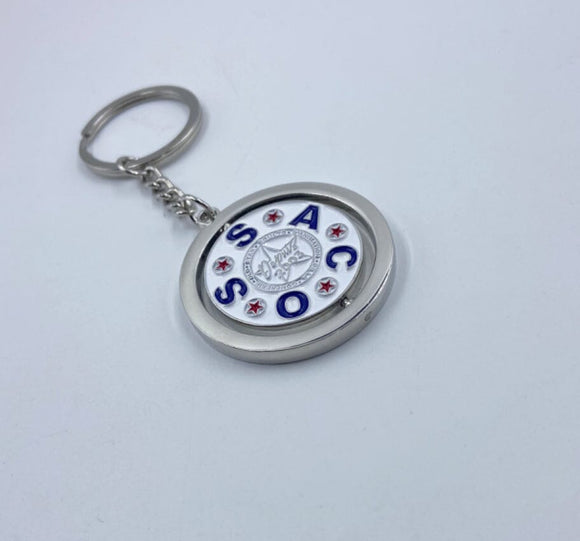 Porte clef métallique rotatif en R/V porte clef : minimum 100 pièces Alvin Golf 