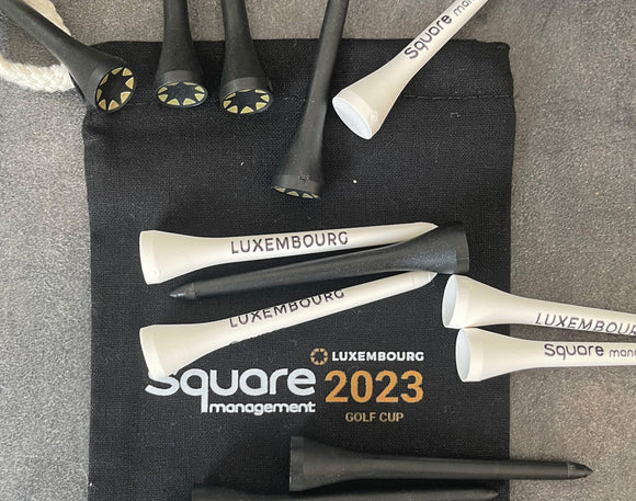 Pack biodégradable Black & White gift pack: Minimum 100 pack mygolfstore.fr 