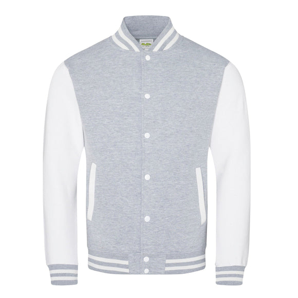 Sweat teddy équipe de golf -JH043 Sweat - minimum 5 pièces AWDis heather gris/blanc XS 