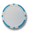 Marque balle: poker chips biodégradable marque balle: minimum 100 pièces Biogolftee Bleu clair Recto 