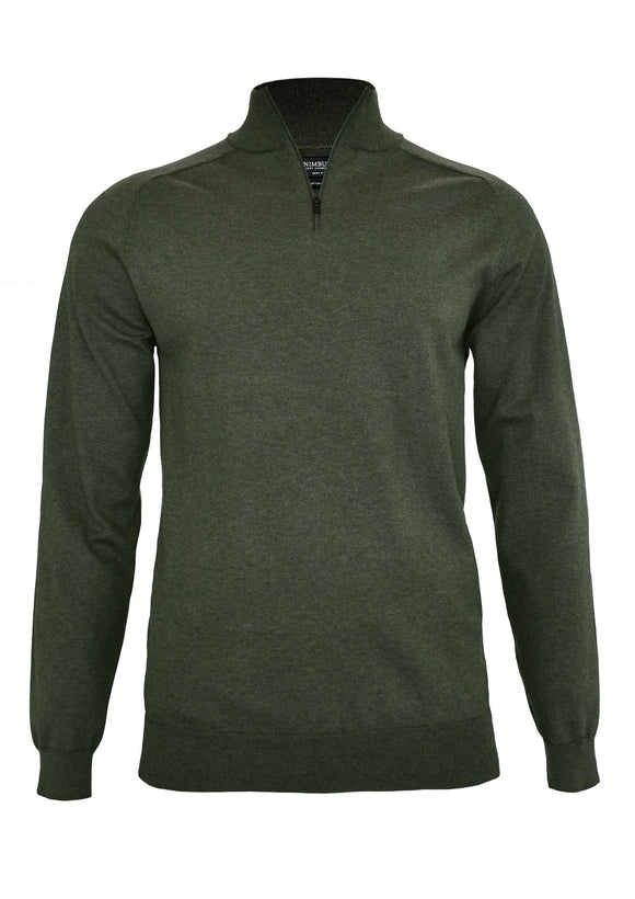 1/4 zip brighton - NB121 Pull homme : minimum 5 pièces Nimbus Olive S 