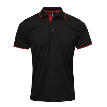 Polo coolchecker contrasté - PR618 polo homme : minimum 5 pièces premier Noir/red S 