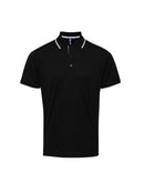 Polo coolchecker contrasté - PR618 polo homme : minimum 5 pièces premier Noir/blanc S 