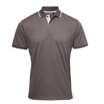 Polo coolchecker contrasté - PR618 polo homme : minimum 5 pièces premier Dark grey / silver S 