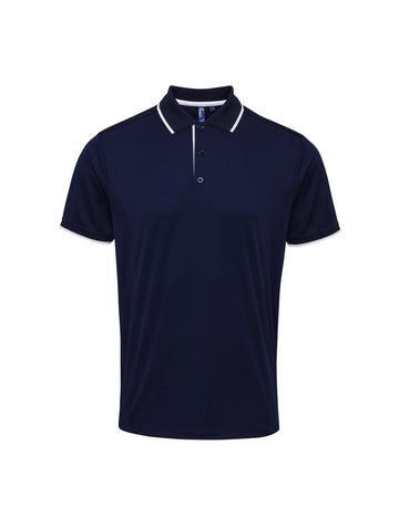 Polo coolchecker contrasté - PR618 polo homme : minimum 5 pièces premier Marine/blanc S 