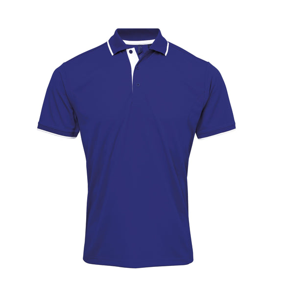 Polo coolchecker contrasté - PR618 polo homme : minimum 5 pièces premier Royal/blanc S 