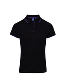 Polo coolchecker contrasté - PR619 polo femme:minimum 5 pièces premier Noir/violet S 
